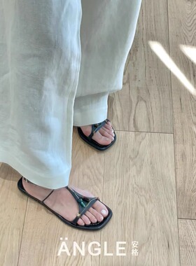 SWAYING 安格集合店 25SS早春新款三角镂空珠饰凉鞋