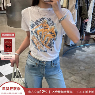 REDONE 安格集合店 25PF新款休闲经典美式卡通印花短袖圆领T恤女