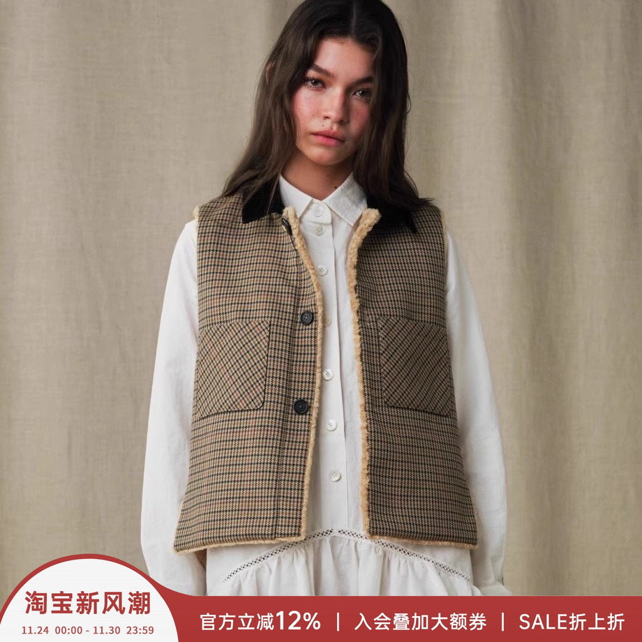 MARCHEN正反两穿保暖湖区马甲女