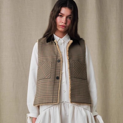 MARCHEN正反两穿保暖湖区马甲女