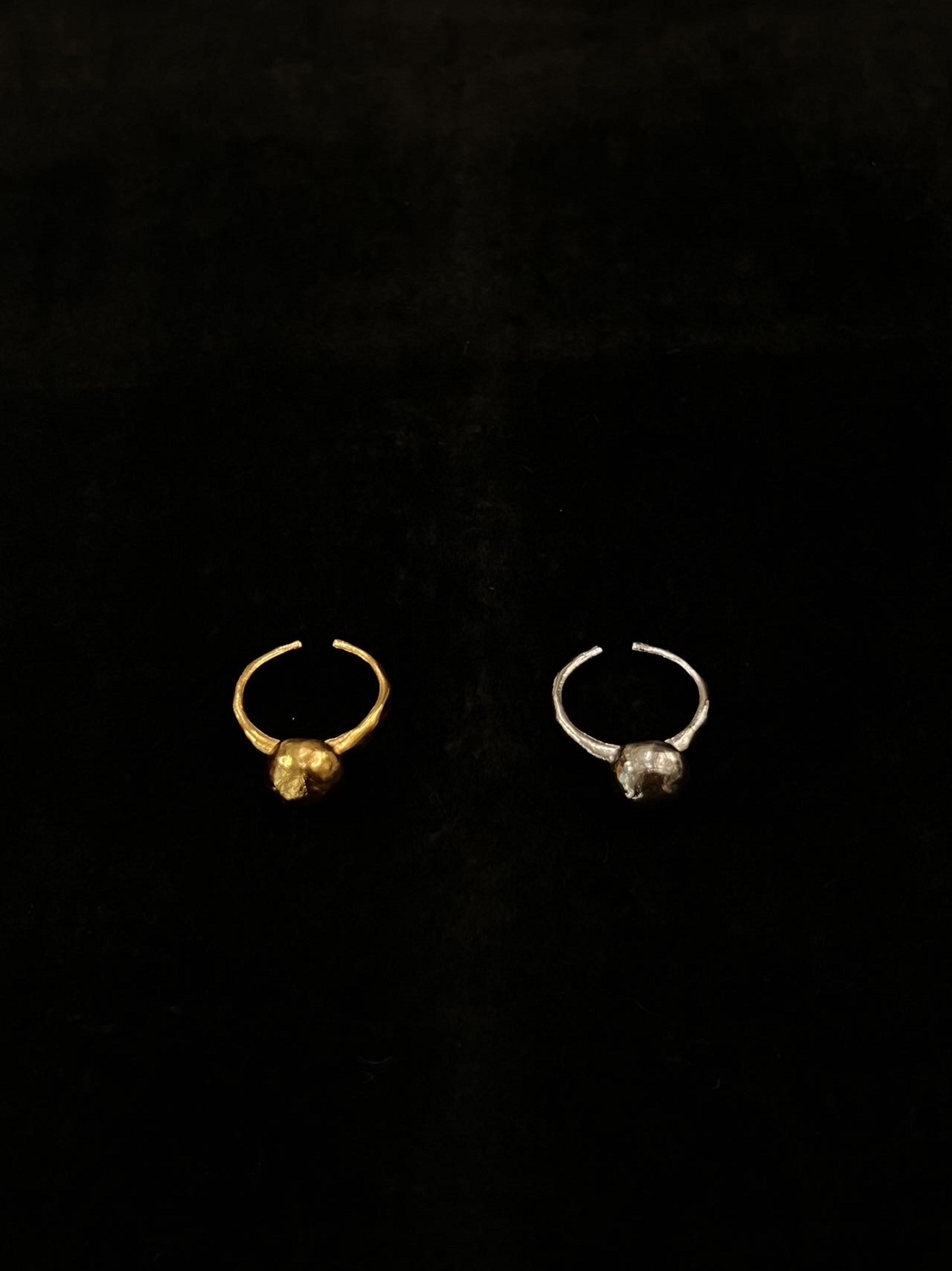 ABOAB 安格集合店 24SS新款精致小巧Orb Ring戒指925银镀半开口戒