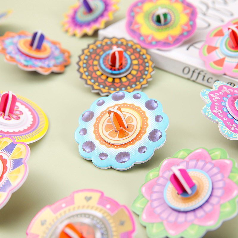 纸卡陀螺立体拼装陀螺玩具幼儿园手工diy材料自己做手工课小礼品,玩具/童车/益智/积木/模型,陀螺,淘宝优惠券,粉丝福利购,淘宝优惠卷