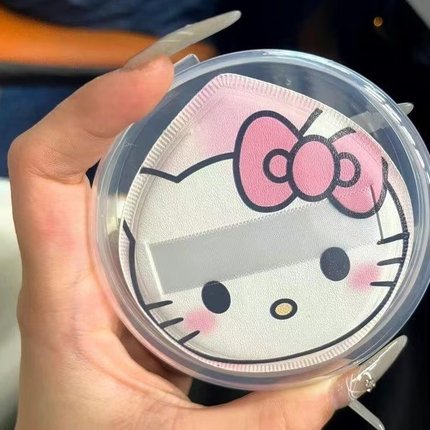 可爱卡通KT气垫粉扑干湿两用不吃粉卡粉底液HelloKitty美妆蛋学生