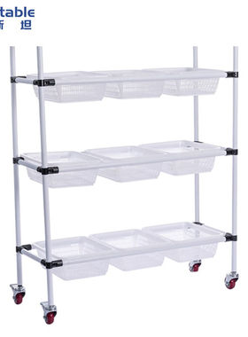 稳斯坦W666拣货车电商工厂仓库配货快递分拣手推线棒拣货车推车3