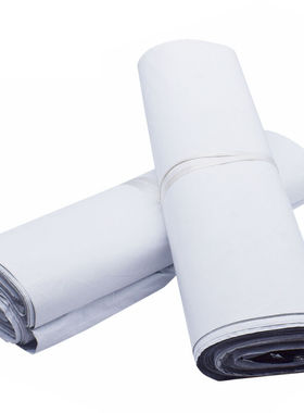 伏兴快递袋物流打包袋防水包装袋塑料袋全新料白色32*45cm100只