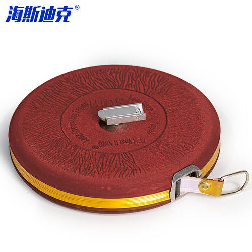 海斯迪克gnjz-690测量尺皮卷尺软尺盘尺耐用麻布尺30米(5只）手柄