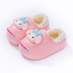 美乐蒂儿童棉拖鞋新款防水保暖melody防滑室内家居包跟毛绒棉鞋女