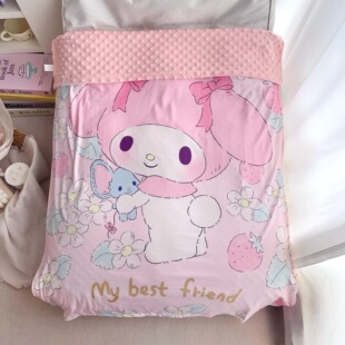 卡通美乐蒂夏季空调被可爱儿童melody盖毯安抚毯子小被子透气女孩