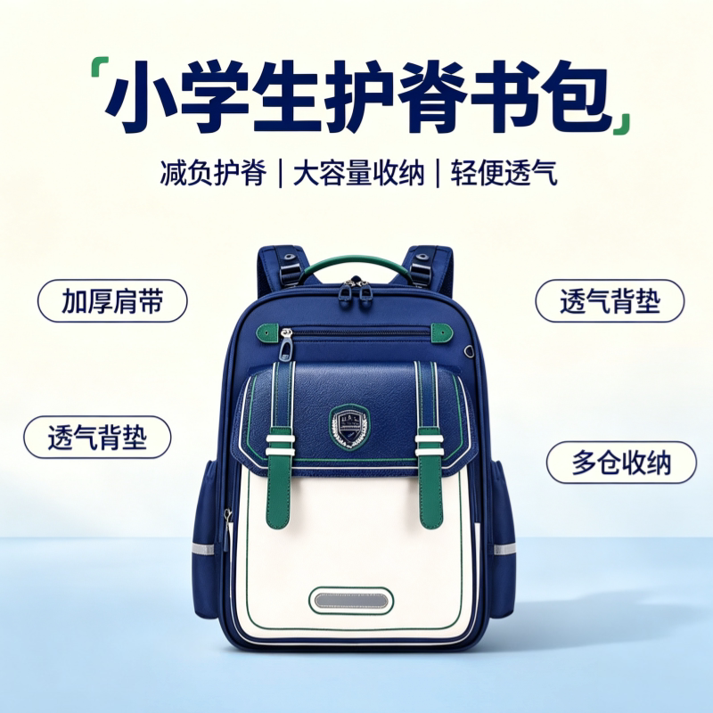 学生轻便书包1-6年级减负背包