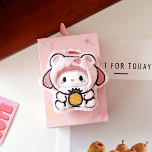 美乐蒂伴手礼毛巾订婚礼品卡通melody珊瑚绒擦手巾可爱吸水洗手巾