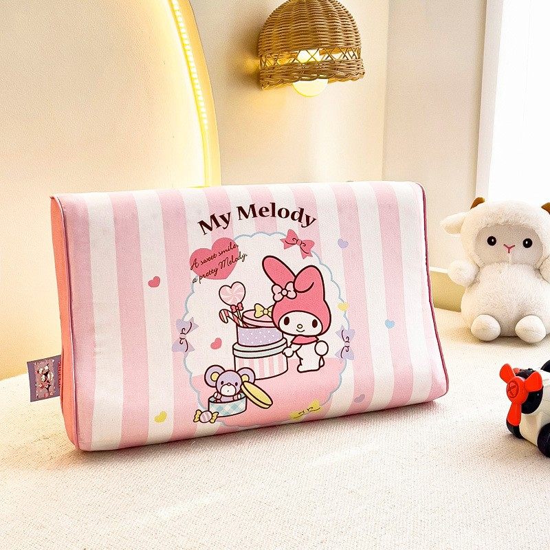 儿童美乐蒂乳胶枕头a类可爱卡通melody纯棉枕套可拆卸枕头女孩子