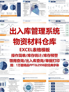 进销存管理表格excel仓库出入库管理软件单机版系统永久库存预警
