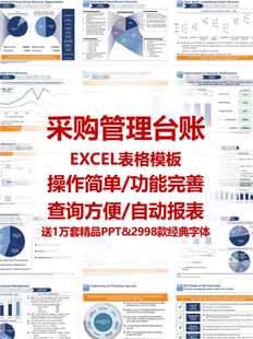 进销存excel管理表格库存出入库集采管理采购台账明细往来账电子