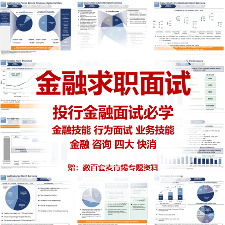 金融面试培训行为面试投行面试四大咨询投行券商基金求职面试资料