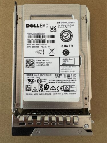 Dell/戴尔 3.84TB KPM7XRUG3T84 SAS 24Gb P/N 09N32F原装零通电