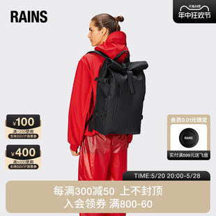 Rucksack Rains Rolltop 防水大容量卷盖背包双肩包男女 Large