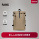 large Rains 防水面料卷顶双肩包书包户外旅行男女Rolltop 14590