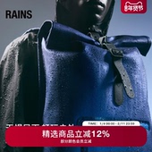 Rains 防水面料13L卷顶双肩包电脑书包旅行通勤男女Rolltop 13320