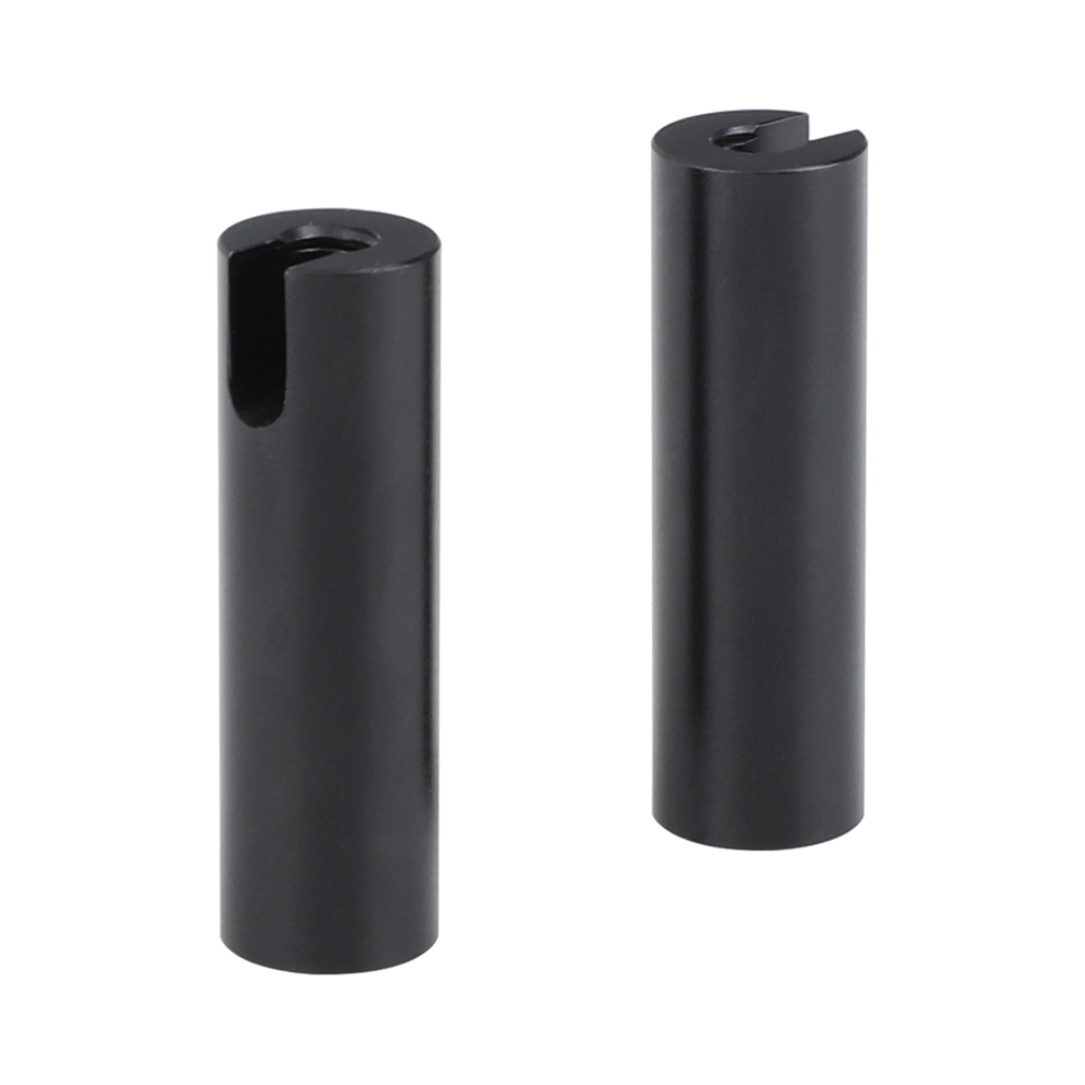 CAMVATE 15mm铝制微型杆2英寸双头1/4“内螺纹（2件）2304