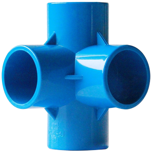 PVC接头 立体三通四通五通六通90度直角塑料架子鞋柜棚水管子接头