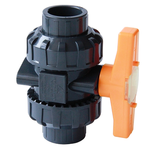 台湾三厘SANKING UPVC双由令球阀 PVC活接球阀国标塑料双活接球阀