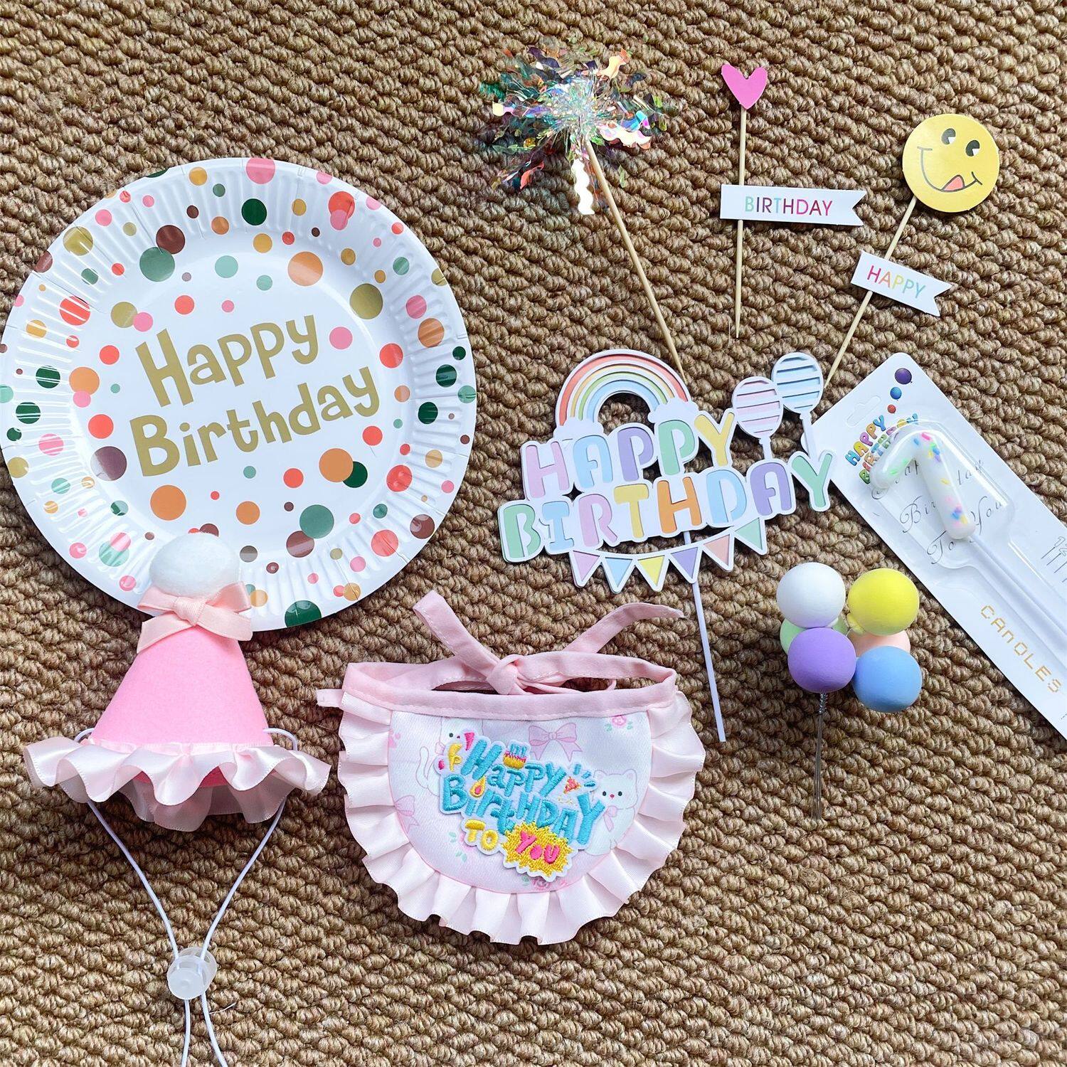 宠物生日帽狗狗可爱围兜
