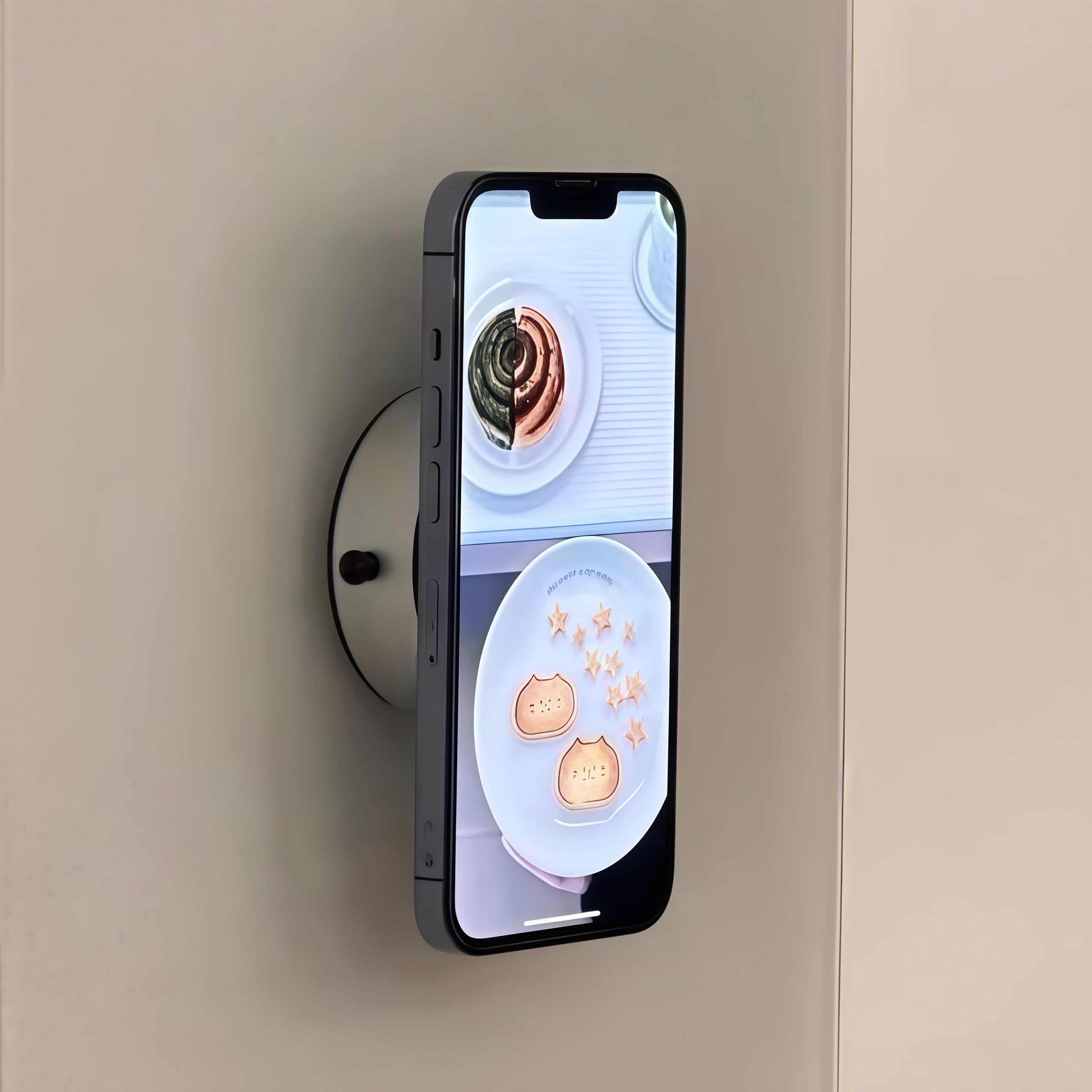 【浴室好物】磁吸手机支架强力浴室吸盘懒人支架卫生间镜子可旋转