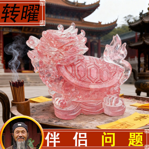 新中式水晶龙龟国学摆件