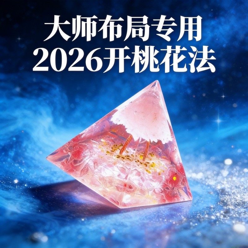 2026开桃花水晶三角形摆件新中式国学摆件单身桃花装饰品大师布局,家居饰品,国学摆件,淘宝优惠券,粉丝福利购,淘宝优惠卷