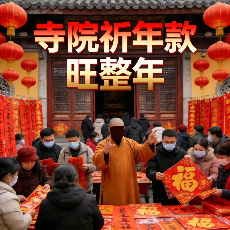 寺里结缘品春节红福字贴正南财神年货中国红传统年贴红底金字春节,节庆用品/礼品,福字/窗花/窗贴,淘宝优惠券,粉丝福利购,淘宝优惠卷