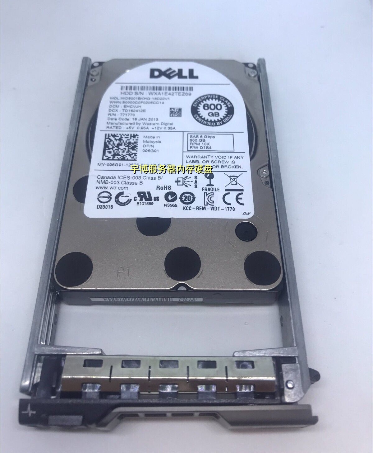 Dell 096G61 600G 10K 6Gb SAS 2.5 WD6001BKHG 96G91原装硬盘