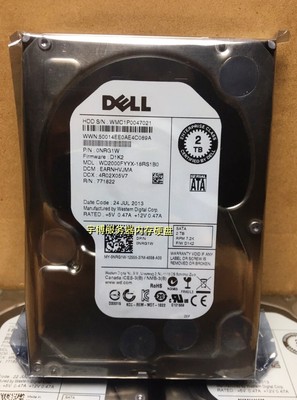 0NRG1W 0Y13PY Dell/戴尔 2T 3.5寸企业级硬盘 2TB 7.2K SATA 6Gb