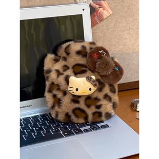 卡通小猫热水袋加厚注水式防爆暖水袋可爱豹纹暖手袋女暖被窝用