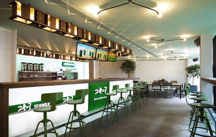 饮品店设计效果图 休闲水吧果汁店饮品果汁甜品冰激凌店