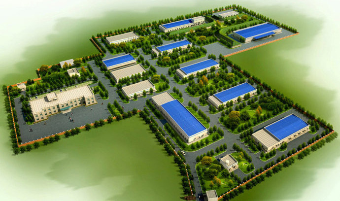 工厂绿化景观设计 厂区绿化工厂效果图绿化效果图规划效果图