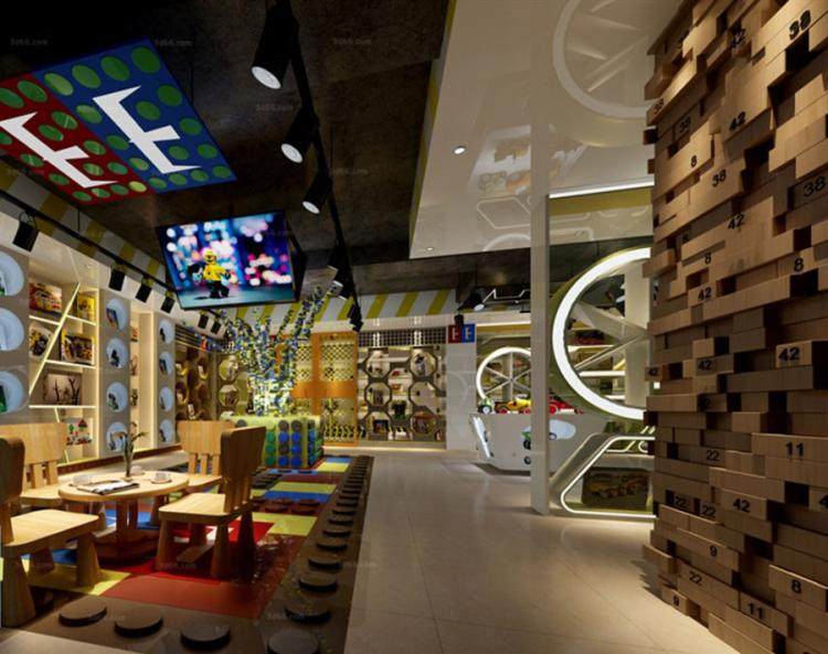 玩具店设计效果图玩具专柜超市内景玩具体验店儿童用品店玩具商店