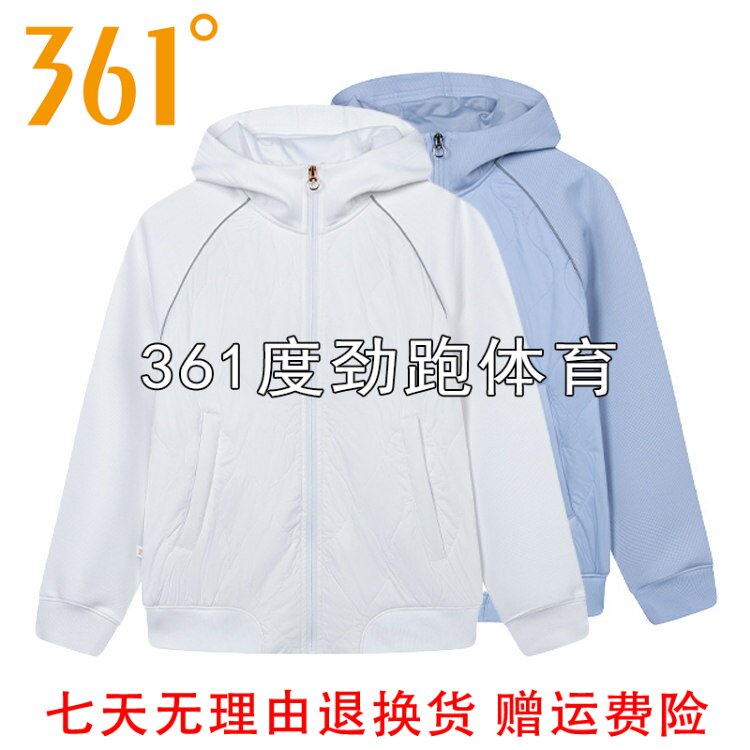 361°女士短款棉服连帽新品2024春秋插肩袖防风运动外套56Z414201图片