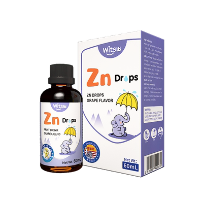 【百补】witsbb健敏思甘氨酸螯合锌液体锌进口葡萄口味60ml*2瓶