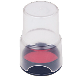 戈德印章盒 放印章盒装公章盒子单个收纳小号圆形便携式公司法人印鉴盒私人私章盒带印