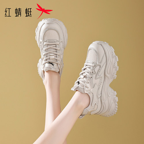 红蜻蜓女鞋新款运动老爹鞋
