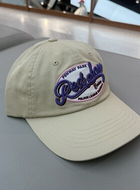 MLB时尚复古字母刺绣棒球帽软顶运动帽鸭舌帽26春款男女3ACPV016N