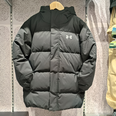 安德玛男女童连帽简约羽绒服