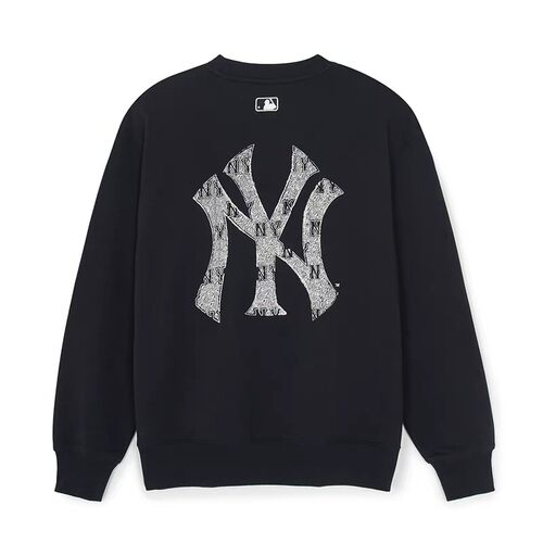 MLB男女NY老花後背大标26春新款印花圆领运动套头衫卫衣3AMTM0961