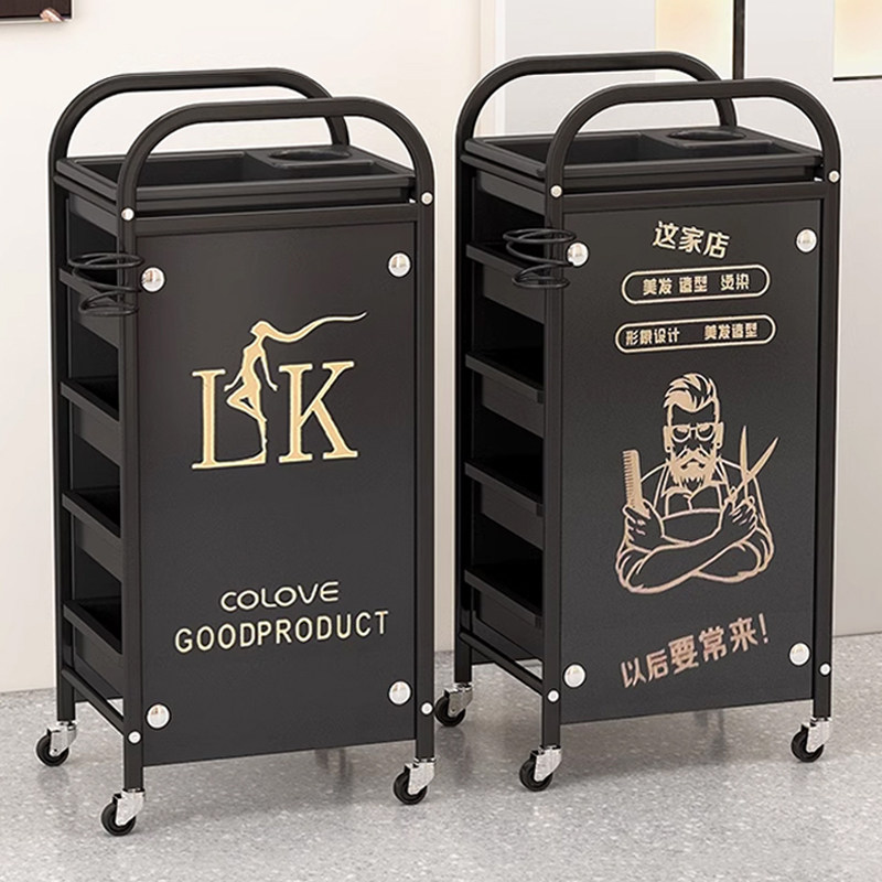 美发小推车发廊专用理发店工具柜烫染工具车美甲车多功能收纳车垫