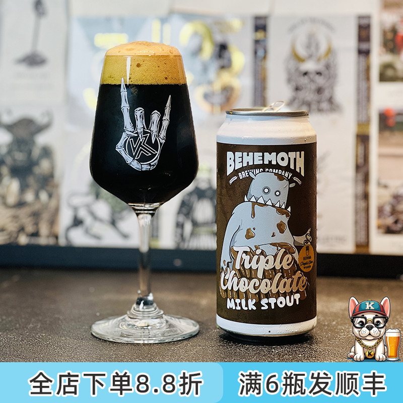 老K新西兰Behemoth比萌巨兽浓情巧克力牛奶世涛低度入门精酿啤酒