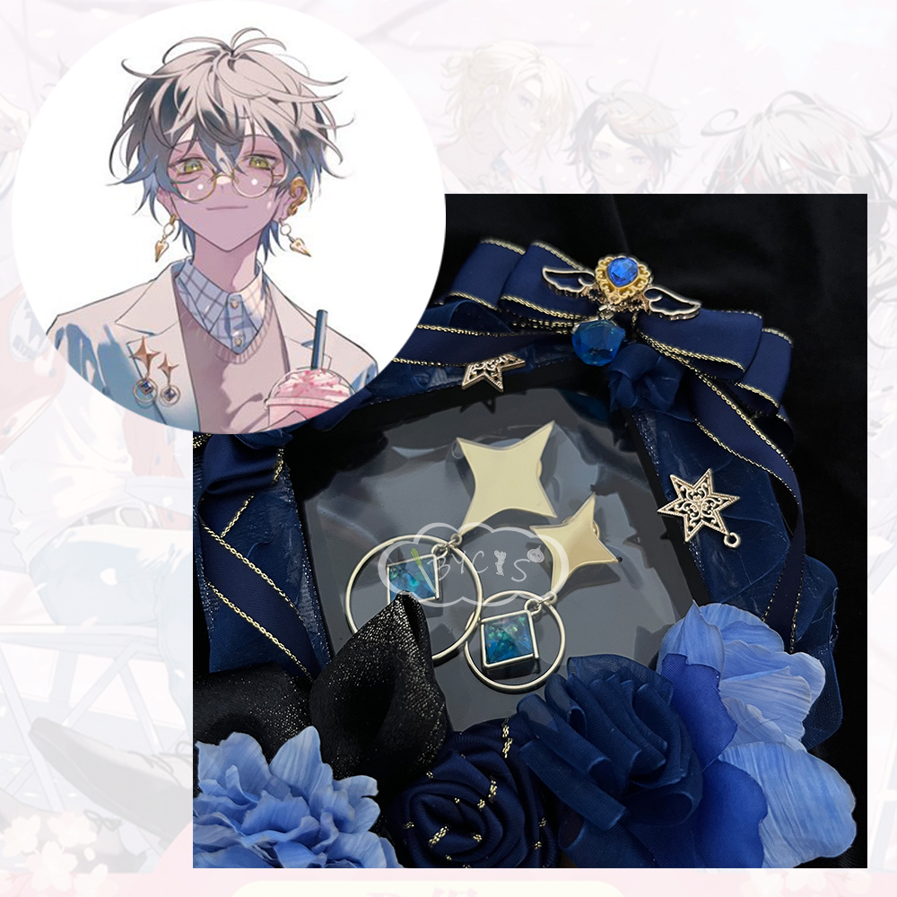 IKE樱花盛开声音胸针翻模蓝宝石