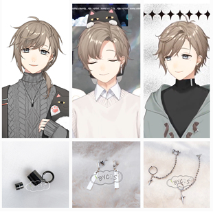 彩虹社虚拟偶像主播VTuber叶cos耳环耳夹耳饰cosplay配饰常服私服