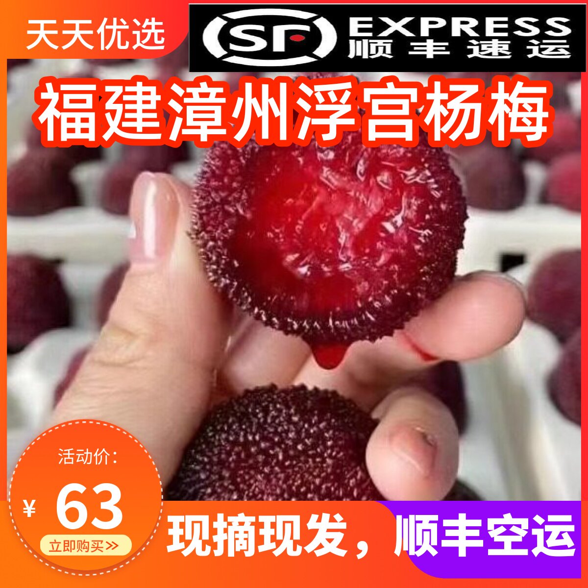 顺丰空运福建浮宫杨梅新鲜现摘孕妇当季水果大果整箱鲜果包邮