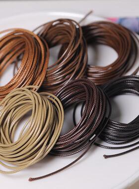 5米包邮0.5-2mm蜡皮绳diy手工编织绳子八宝罗盘手链项链串珠材料