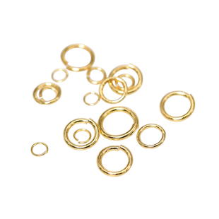 diy饰品配件保色镀18K金开口圈开口环C圈C环金圈手链项链耳环材料